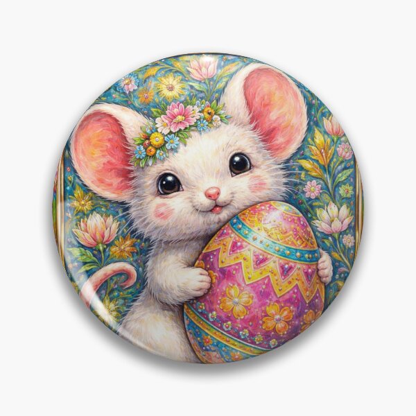 Item preview, Happy Easter Mouse With Egg designed and sold by VFWChuck.