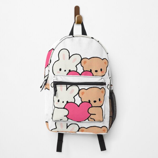 Item preview, Cute Bunny and Teddy Bear Hugging Heart Valentine’s Day Kawaii Love Design designed and sold by Aedition.