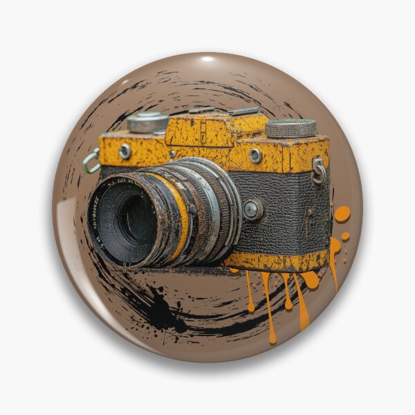 Item preview, Grunge Yellow Vintage Camera Street Art – Retro Photography Aesthetic Design   designed and sold by ChenEngEng.