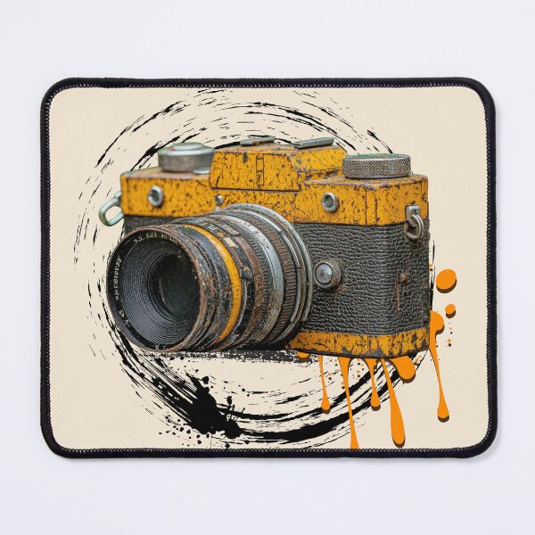 Item preview, Grunge Yellow Vintage Camera Street Art – Retro Photography Aesthetic Design   designed and sold by ChenEngEng.