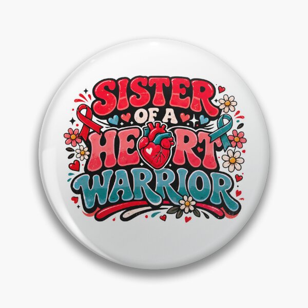 Item preview, Sister of a Heart Warrior CHD Awareness Bubble Typography designed and sold by LunaMagicStudio.