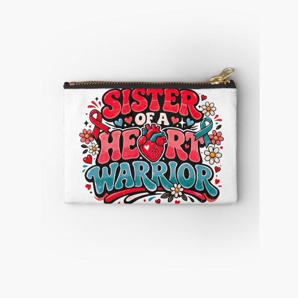 Item preview, Sister of a Heart Warrior CHD Awareness Bubble Typography designed and sold by LunaMagicStudio.