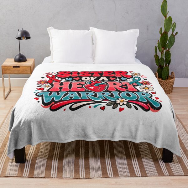 Item preview, Sister of a Heart Warrior CHD Awareness Bubble Typography designed and sold by LunaMagicStudio.