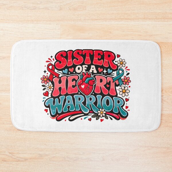 Item preview, Sister of a Heart Warrior CHD Awareness Bubble Typography designed and sold by LunaMagicStudio.