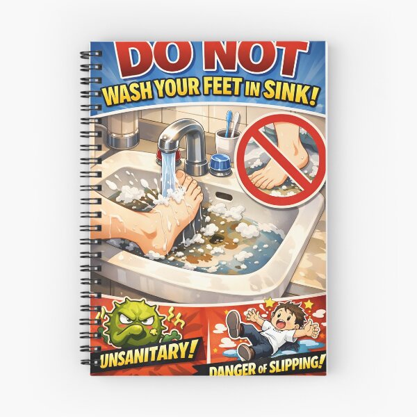 Item preview, Don't wash feet in sink  designed and sold by Kitsune Merchant.