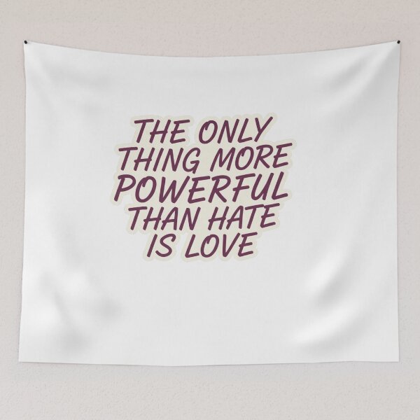 Item preview, the Only Thing More Powerful Than Hate is love, resist and persist,anti fascism designed and sold by Meryem Mamouni.