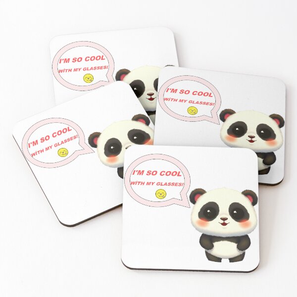 Item preview, Cool Panda with Glasses | Kawaii Aesthetic Anime Panda Bear designed and sold by RS-Globalist-.