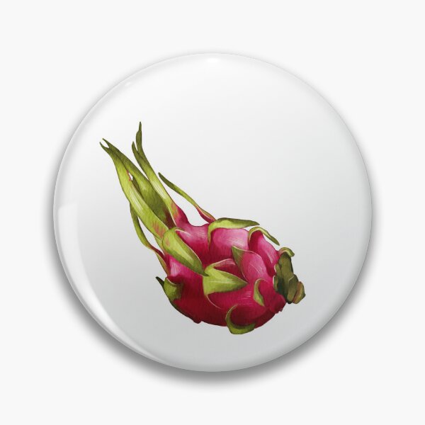 Item preview, Dragon fruit on a white background, showing the unique shape and color of the fruit, with green scales and pink skin, ready for consumption or display designed and sold by Ms. Iryna.