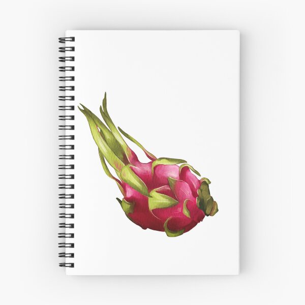 Item preview, Dragon fruit on a white background, showing the unique shape and color of the fruit, with green scales and pink skin, ready for consumption or display designed and sold by Ms. Iryna.