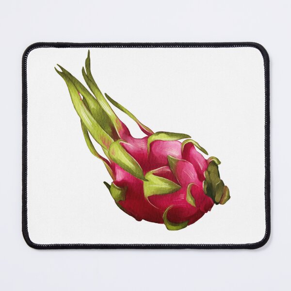 Item preview, Dragon fruit on a white background, showing the unique shape and color of the fruit, with green scales and pink skin, ready for consumption or display designed and sold by Ms. Iryna.