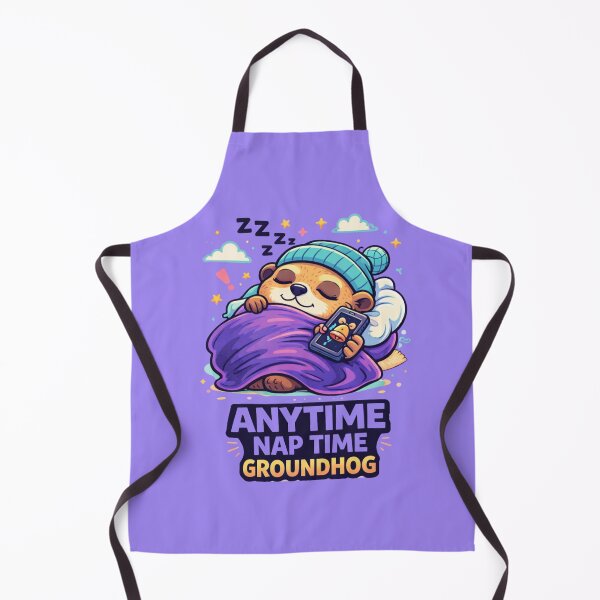 Item preview, Anytime Nap Time – Cute Groundhog Cozy Cartoon Design designed and sold by Mosogoloso.
