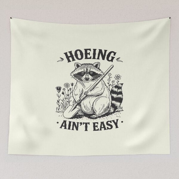 Item preview, Hoeing Ain’t Easy Gardening Pun designed and sold by nookmerch97.
