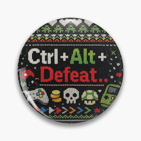 Item preview, Gamer humor Ctrl Alt Defeat Retro knitting patterns designed and sold by Mauswohn.