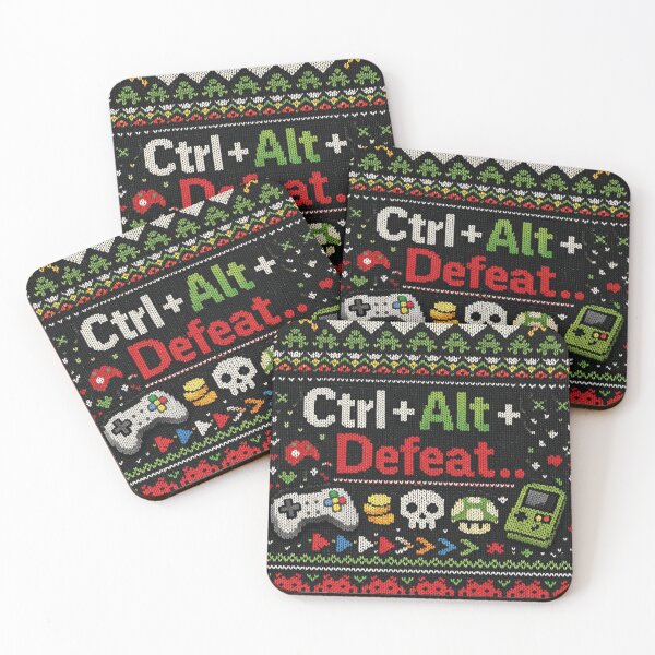 Item preview, Gamer humor Ctrl Alt Defeat Retro knitting patterns designed and sold by Mauswohn.