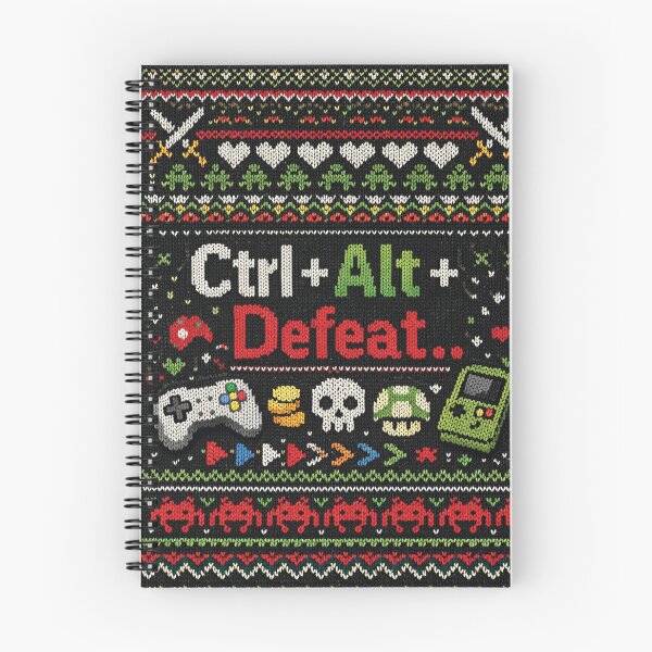 Item preview, Gamer humor Ctrl Alt Defeat Retro knitting patterns designed and sold by Mauswohn.