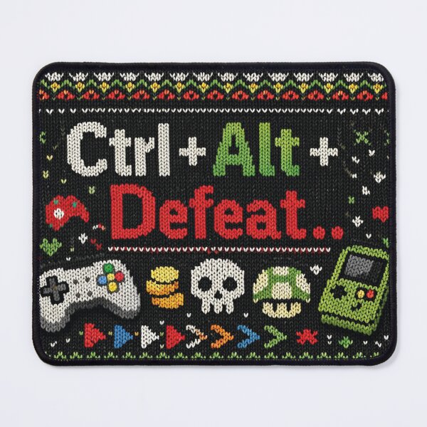 Item preview, Gamer humor Ctrl Alt Defeat Retro knitting patterns designed and sold by Mauswohn.