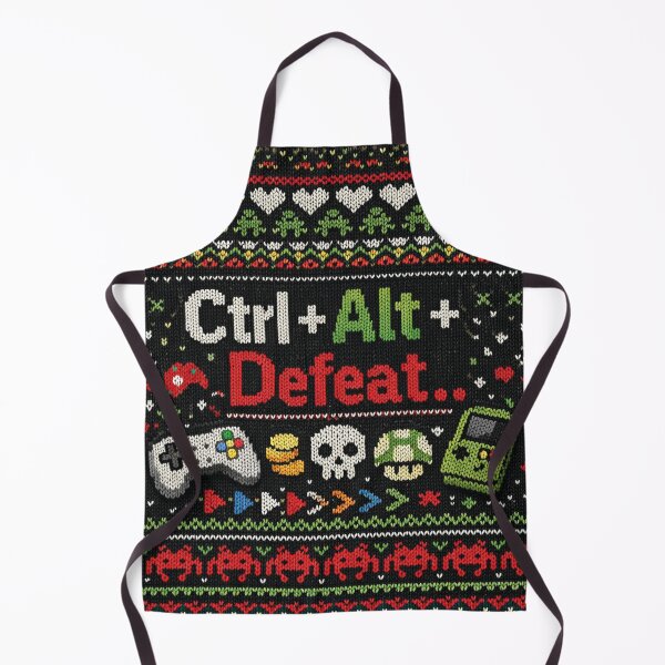 Item preview, Gamer humor Ctrl Alt Defeat Retro knitting patterns designed and sold by Mauswohn.