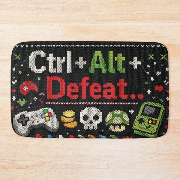 Item preview, Gamer humor Ctrl Alt Defeat Retro knitting patterns designed and sold by Mauswohn.