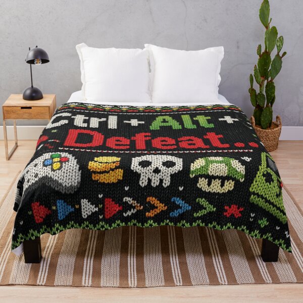 Item preview, Gamer humor Ctrl Alt Defeat Retro knitting patterns designed and sold by Mauswohn.
