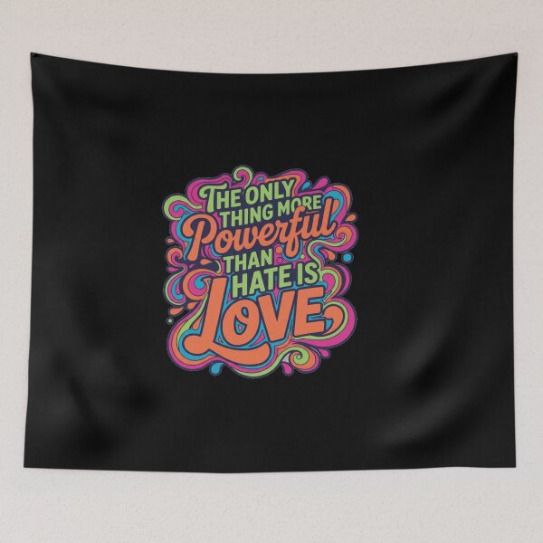 Item preview, The Only Thing More Powerful Than Hate is love,Anti Hate designed and sold by Meryem Mamouni.