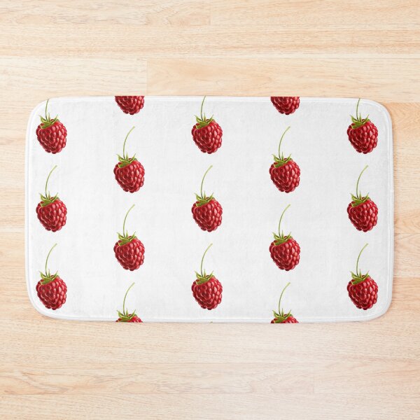 Item preview, Red raspberry hanging from its stem on a plain background during daylight designed and sold by Ms. Iryna.