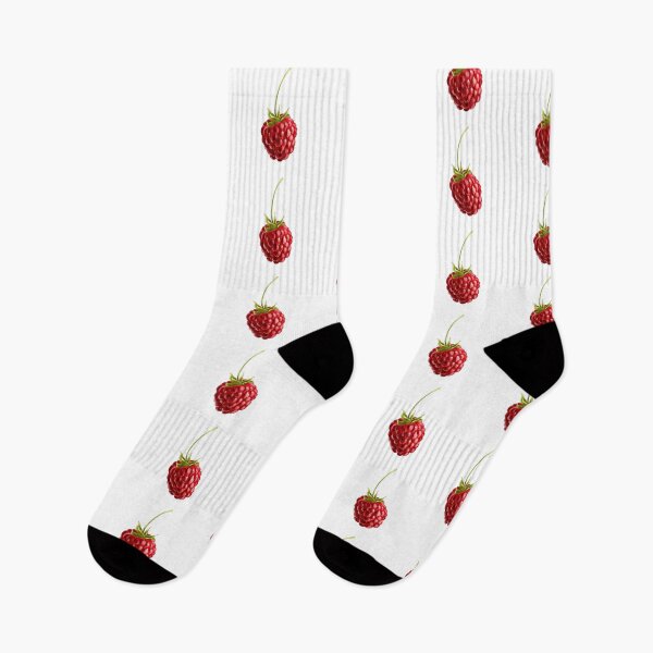 Item preview, Red raspberry hanging from its stem on a plain background during daylight designed and sold by Ms. Iryna.