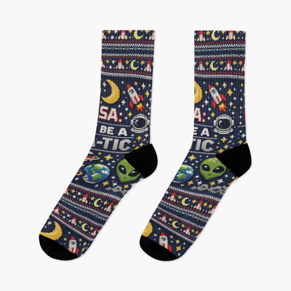 Item preview, NASA Don't be a Luna-tic space knitting pattern designed and sold by Mauswohn.