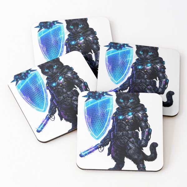 Item preview, Neon Sentinel Cat designed and sold by pumsquare.
