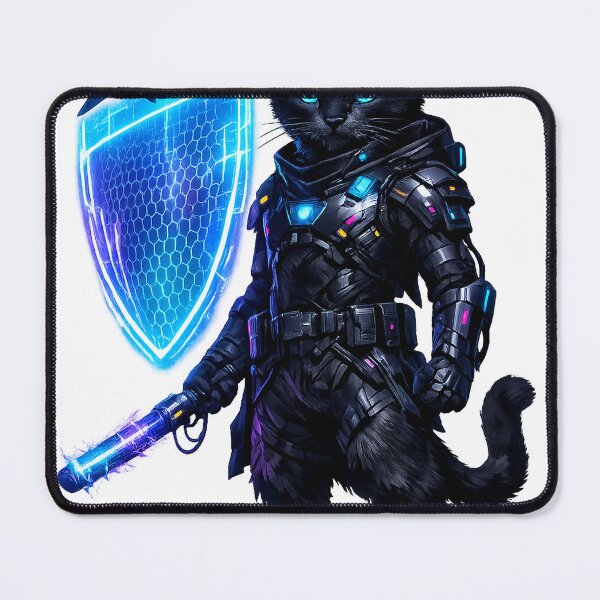 Item preview, Neon Sentinel Cat designed and sold by pumsquare.