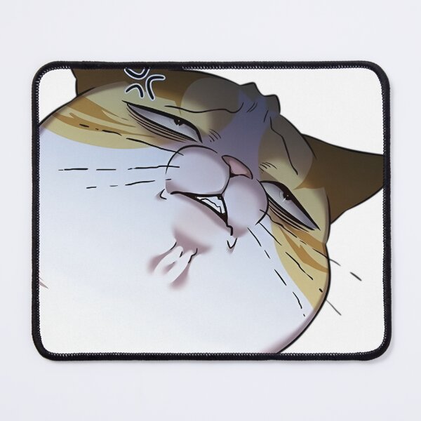 Item preview, Angry Chubby Cat Meme – Grumpy Cute Anime Style Kitty designed and sold by Dyan4.