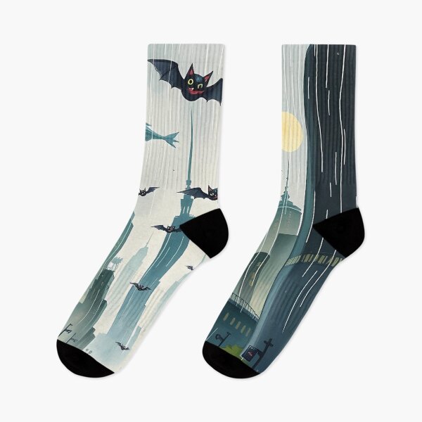 Item preview, Bats Flying Over a Rainy City designed and sold by cuprum.