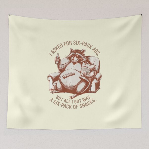 Item preview, I Asked For Six-Pack Abs But Got a Six-Pack of Snacks designed and sold by NookMerch97 .