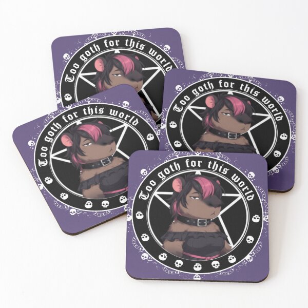 Item preview, Too goth for this world Capybara designed and sold by The King's general goods.