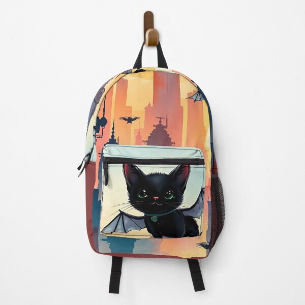 Item preview, Flying Cats Over Futuristic City designed and sold by cuprum.