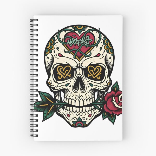 Item preview, Sugar Skull Tattoo with Rose Gothic Love  designed and sold by TomxDesign.