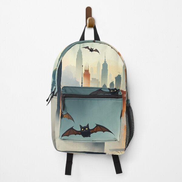 Item preview, Bats Over Foggy Cityscape designed and sold by cuprum.