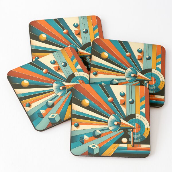 Item preview, Geometric Rays and Spheres Abstract Composition designed and sold by InkSmithery.