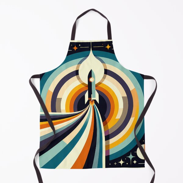 Item preview, Retro Rocket Launch Geometric Space Illustration designed and sold by InkSmithery.