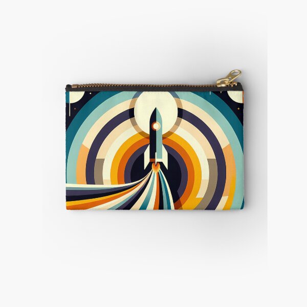 Item preview, Retro Rocket Launch Geometric Space Illustration designed and sold by InkSmithery.