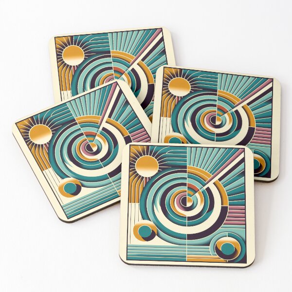 Item preview, Retro Geometric Spiral Sunburst Abstract designed and sold by InkSmithery.