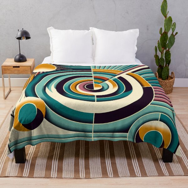 Item preview, Retro Geometric Spiral Sunburst Abstract designed and sold by InkSmithery.