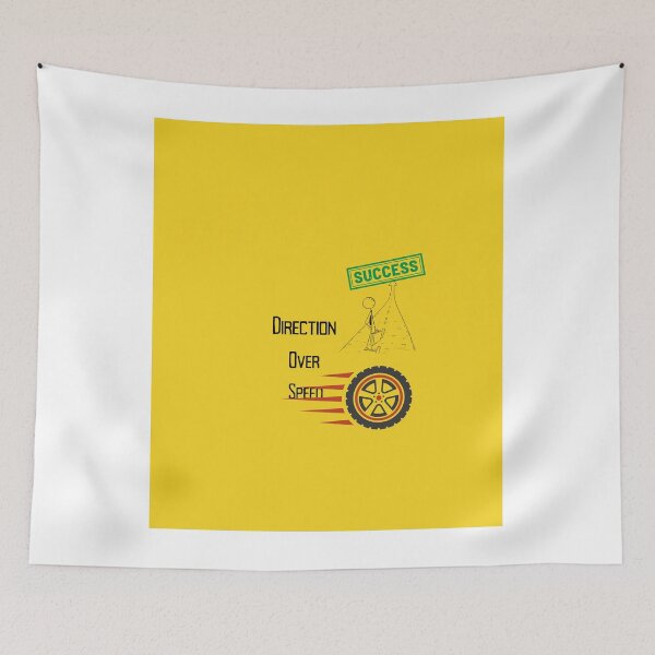 Item preview, Direction Over Speed – Success Mindset Motivational Strategy Quote Design designed and sold by NeonPetal.