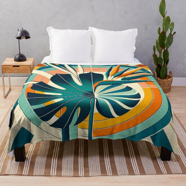 Item preview, Geometric Monstera Leaf with Bird of Paradise designed and sold by InkSmithery.