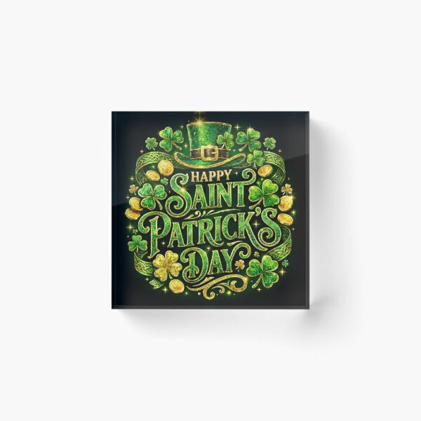 Item preview, Festive Happy Saint Patrick's Day Clover Design designed and sold by inamosone.