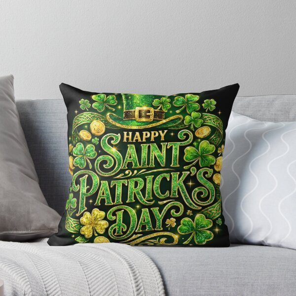 Item preview, Festive Happy Saint Patrick's Day Clover Design designed and sold by inamosone.