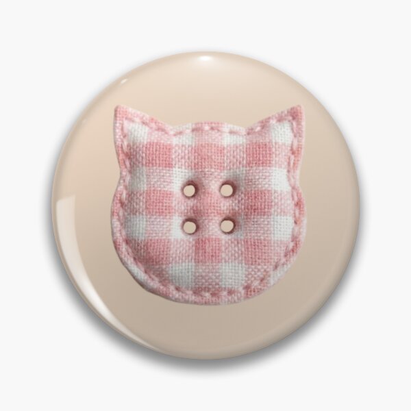 Item preview, PINK KITTEN FELTED BUTTON PATCH designed and sold by LYFSTYLE.GEMS.