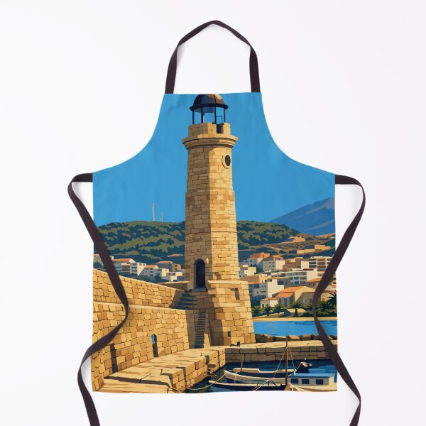 Item preview, Mediterranean Lighthouse and Harbor - Crete, Greece designed and sold by darekkocurek.