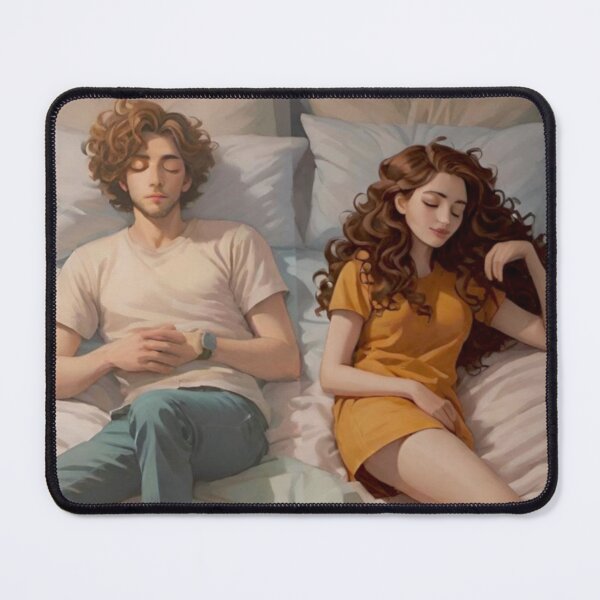 Item preview, Shared Bed Illustration | Cozy Modern Romance Scene designed and sold by DudasAmiles.