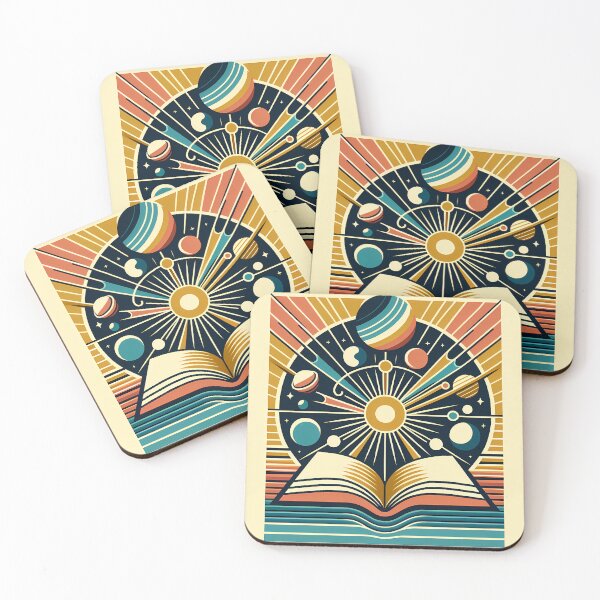 Item preview, Retro Space Bookburst Illustration designed and sold by InkSmithery.