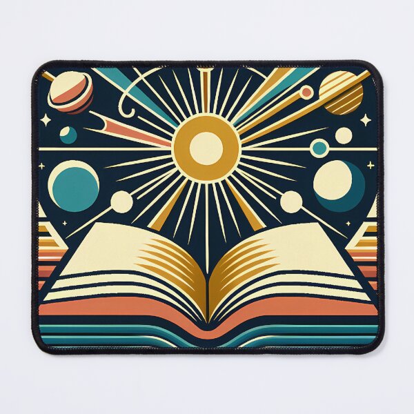 Item preview, Retro Space Bookburst Illustration designed and sold by InkSmithery.